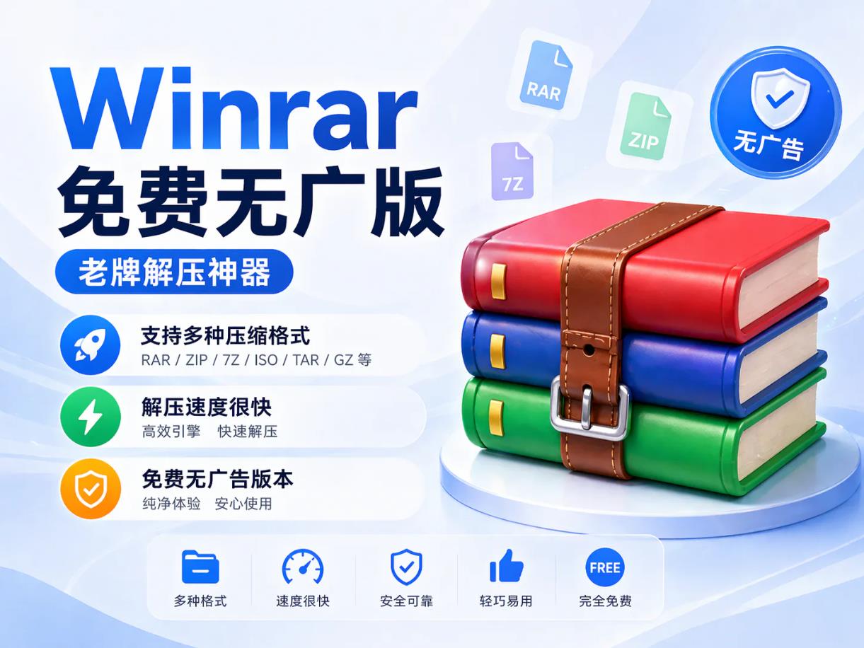 Winrar丨免费无广版 电脑windows版